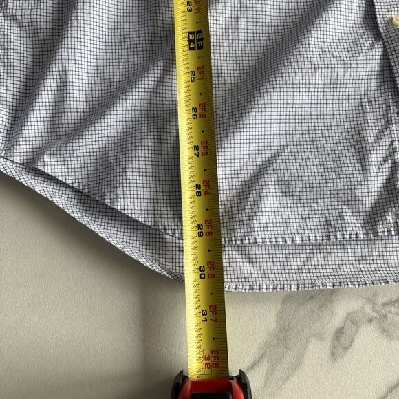 Tailorbyrd Dress Shirt Button Down Size Med Blue Plaid Check Mens Long Sleeve - Picture 11 of 13